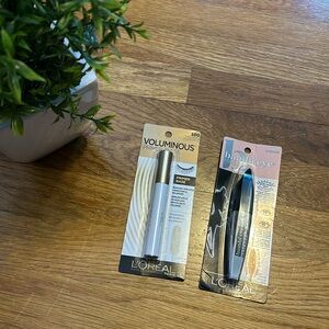 L’Oréal New Black Extra Noir Mascara and Primer Makeup Bundle